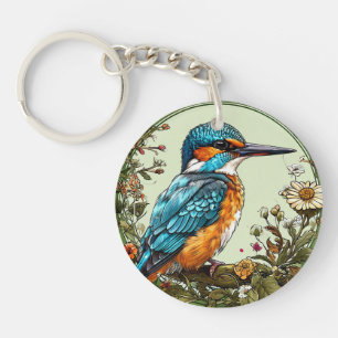 Lebendiger Eisvogel Schlüsselanhänger
