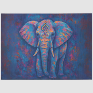 Lebendiger Elefant – psychedelisches Geisttier Seidenpapier