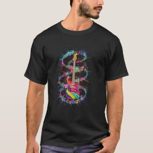 Lebendiger Elektro-Gitarren-Musik-Tag Tee