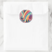 Lebendiger Fantasy-Moschee-Kreis-Aufkleber – Anpas Quadratischer Aufkleber (Tasche)