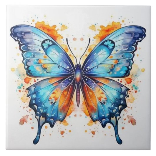 lebendiger Farb Schmetterling Fliese (Vorderseite)