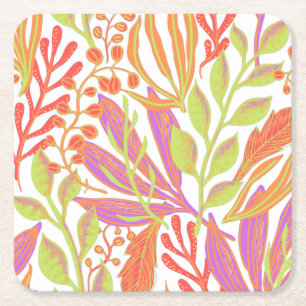 Lebendiger Farbdruck Rechteckiger Pappuntersetzer