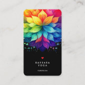 Lebendiger, farbenfroher Lotus Mandala Therapist Y Visitenkarte (Vorderseite)