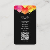 Lebendiger, farbenfroher Lotus Mandala Therapist Y Visitenkarte (Rückseite)