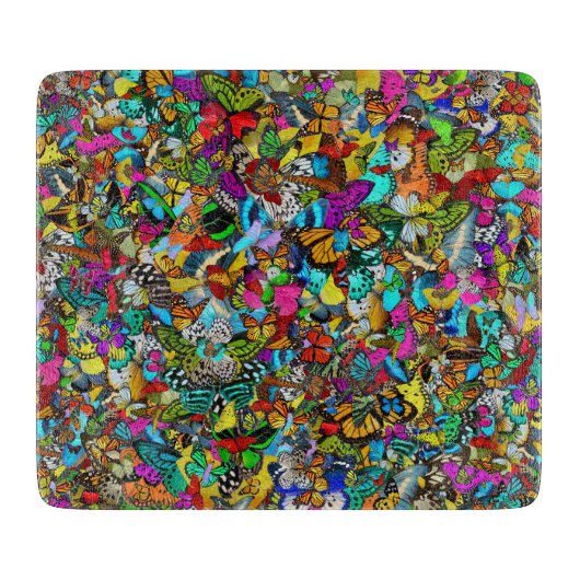 Lebendiger Farbmuster-Stil in Mosaikform Schneidebrett (Vorderseite)