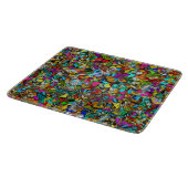 Lebendiger Farbmuster-Stil in Mosaikform Schneidebrett (Ecke)