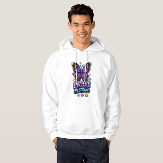 Lebendiger Farbsplash Hoodie (Vorne ganz)