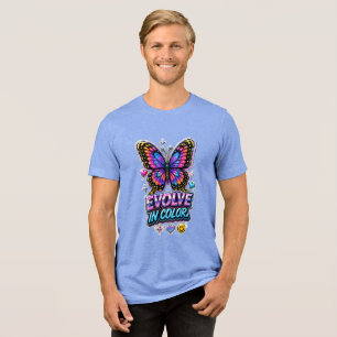 Lebendiger Farbspritzer-Mug Tri-Blend Shirt