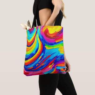 Lebendiger Farbstrudel Tasche