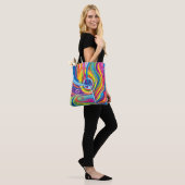 Lebendiger Federwind Tasche (Am Model)