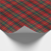 Lebendiger Feiertags-Tartan Geschenkpapier (Ecke)