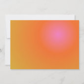 Lebendiger, fetter orange-pinkfarbener Gradient Ho Dankeskarte (Rückseite)