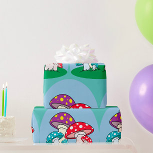 Lebendiger Fliegenpilz-Pilzgarten Geschenkpapier