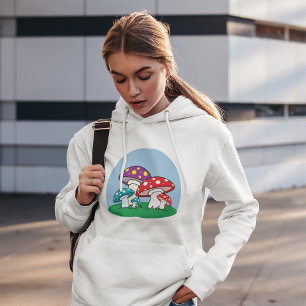 Lebendiger Fliegenpilz-Pilzgarten Hoodie