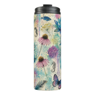 Lebendiger Floraler Aquatischer Traum Thermosbecher