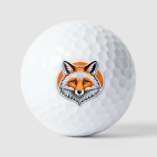 Lebendiger Fuchskopf Golfball (Vorderseite)