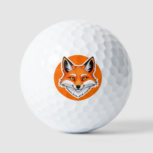 Lebendiger Fuchskopf Golfball (Vorderseite)