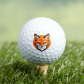 Lebendiger Fuchskopf Golfball (Insitu T-Shirt)