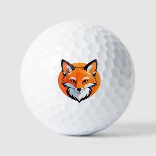 Lebendiger Fuchskopf Golfball (Vorderseite)