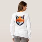 Lebendiger Fuchskopf T-Shirt (Schwarz voll)