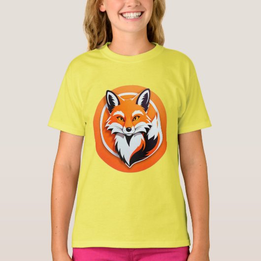 Lebendiger Fuchskopf T-Shirt (Vorderseite)
