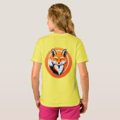 Lebendiger Fuchskopf T-Shirt (Schwarz voll)