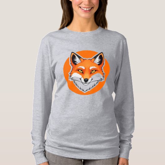 Lebendiger Fuchskopf T-Shirt (Vorderseite)