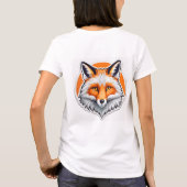 Lebendiger Fuchskopf T-Shirt (Rückseite)