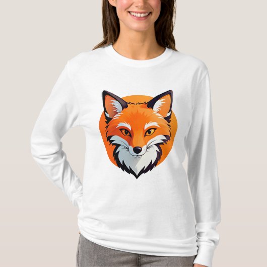 Lebendiger Fuchskopf T-Shirt (Vorderseite)