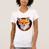 Lebendiger Fuchskopf T-Shirt (Vorderseite)
