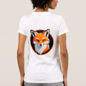 Lebendiger Fuchskopf T-Shirt (Rückseite)