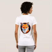 Lebendiger Fuchskopf T-Shirt (Schwarz voll)