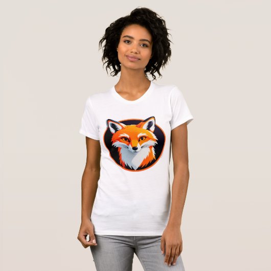 Lebendiger Fuchskopf T-Shirt (Vorne ganz)