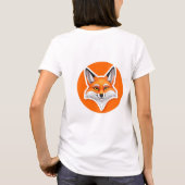Lebendiger Fuchskopf T-Shirt (Rückseite)