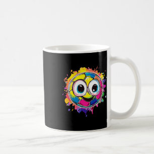 Lebendiger Fußball-Byll mit glücklichem Gesicht-De Kaffeetasse