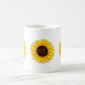 Lebendiger Gelber Sonnenblumenblütenstand Kaffeetasse (Mittel)