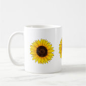 Lebendiger Gelber Sonnenblumenblütenstand Kaffeetasse (Links)