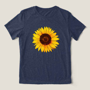 Lebendiger Gelber Sonnenblumenblütenstand Tri-Blend Shirt