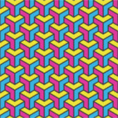 Lebendiger geometrischer optische Illusionsblock C Aufkleber (Vorderseite)