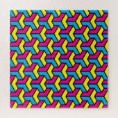 Lebendiger geometrischer optische Illusionsblock C Puzzle (Horizontal)