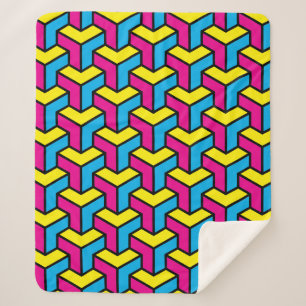 Lebendiger geometrischer optische Illusionsblock C Sherpadecke