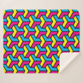 Lebendiger geometrischer optische Illusionsblock C Sherpadecke (Vorderseite (Horizontal))