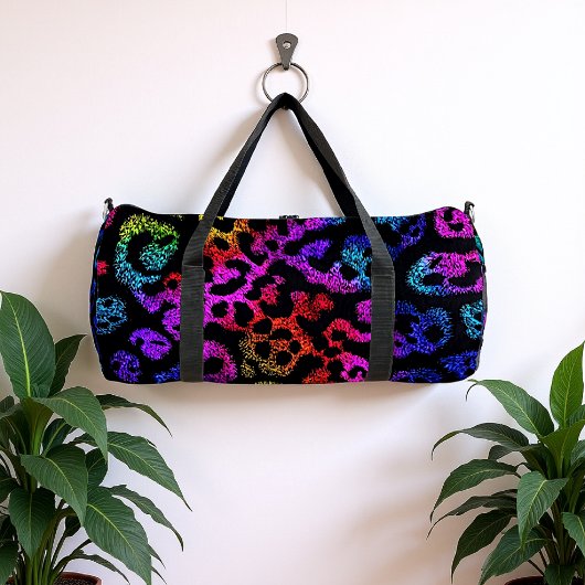 Lebendiger Gepunkteter Leoparden-Druck Duffle Bag