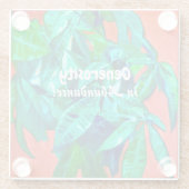 Lebendiger GLASS-Untersetzer für den Baum - Großzü Glasuntersetzer (Rückseite)