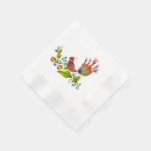 Lebendiger Glücksvogel Serviette (Ecke)