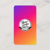 Lebendiger Gradient Instagram QR Code Social Media Visitenkarte (Rückseite)