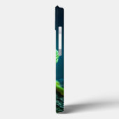 Lebendiger grüner Gecko-Reptil-Makro-Nahaufnahme Case-Mate iPhone Hülle (Rückseite / Links)