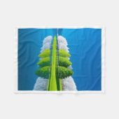 Lebendiger Grüner Seeufer-Baumwoll-Fleece-Decke Fleecedecke (Vorderseite (Horizontal))