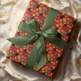 Lebendiger Herbst hinterlässt mehrfarbiges Muster Geschenkpapier