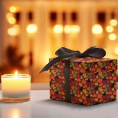 Lebendiger Herbst hinterlässt mehrfarbiges Muster Geschenkpapier